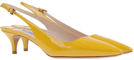 prada yellow slingback|Prada slingback shoes sale.